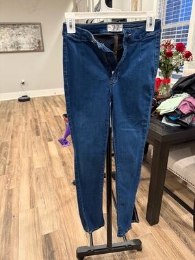 Free People Deep Blue Skinny Jeans